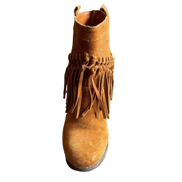 Sbicca-Sound Suede Leather Fringe Bootie/ Ankle Boots Size: 6.5 - Picture 5 of 16